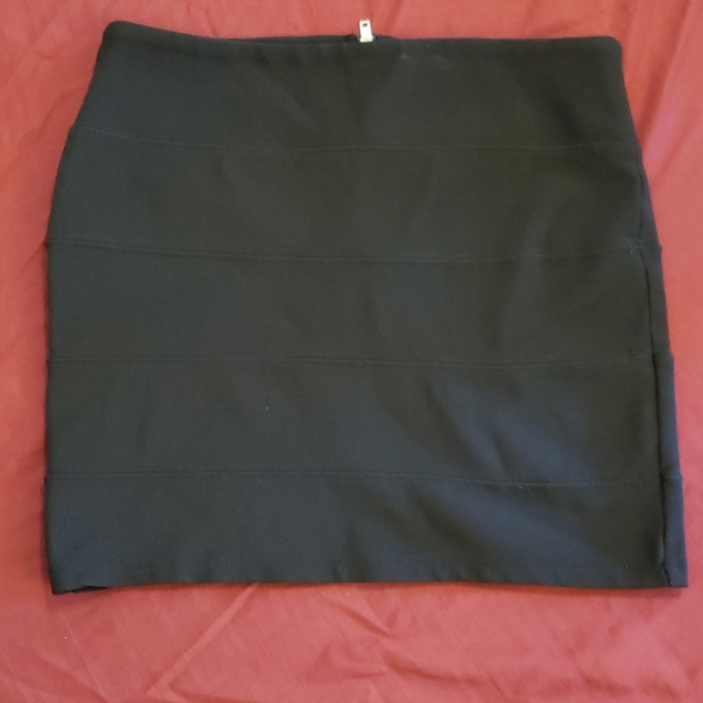 Black mini skirt